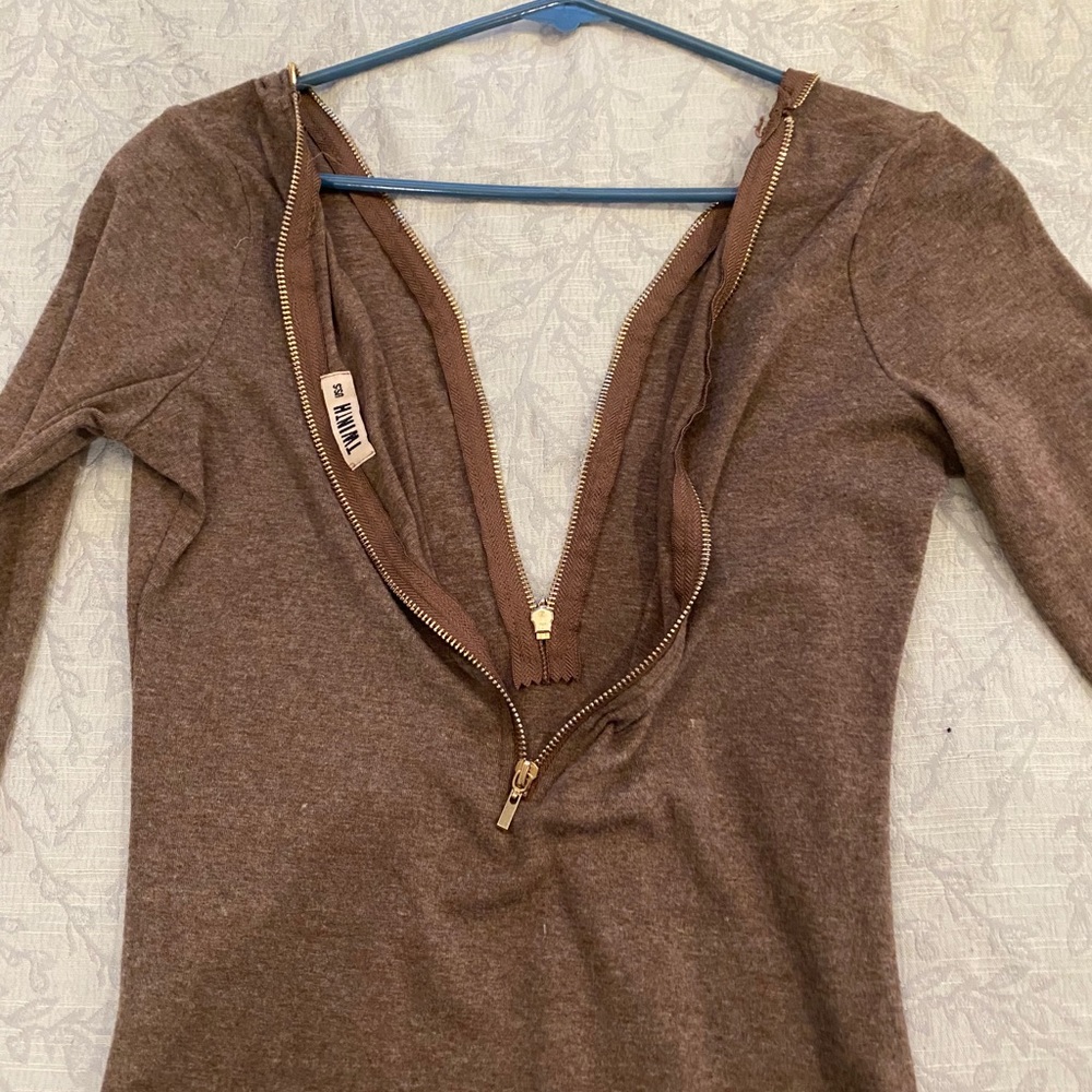 Double zip mini dress